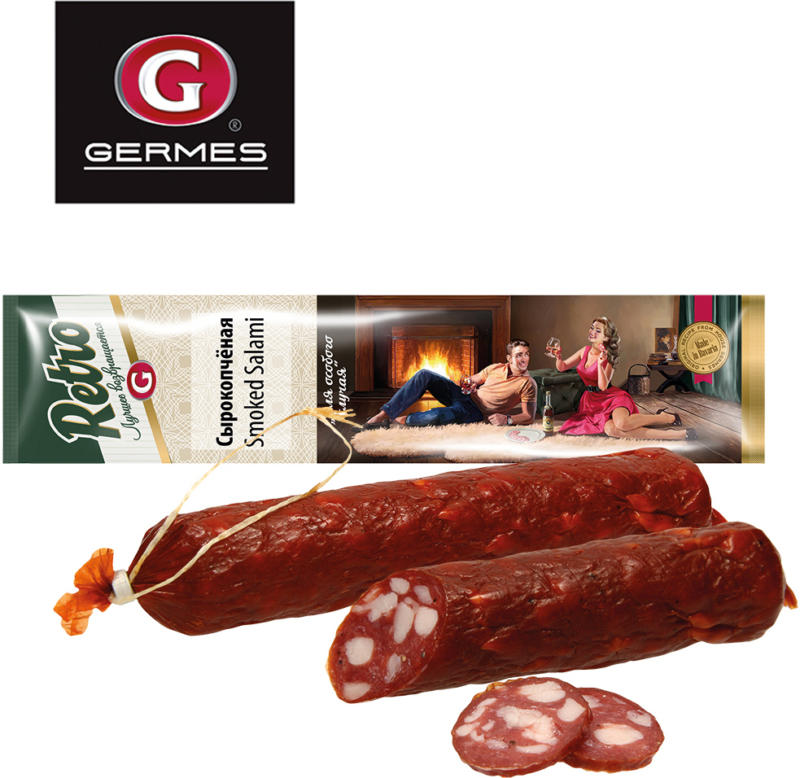Salami grob, geräuchert