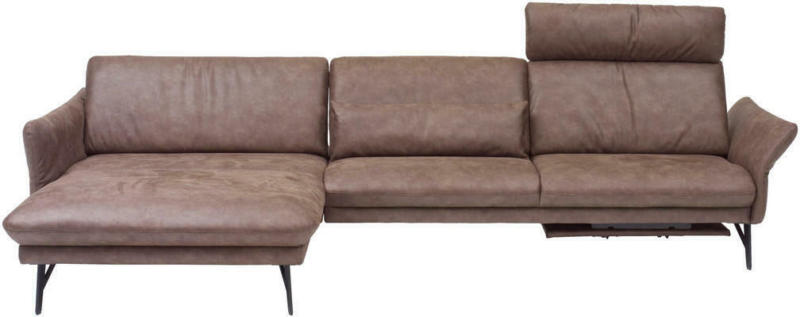 Wohnlandschaft in Textil Braun