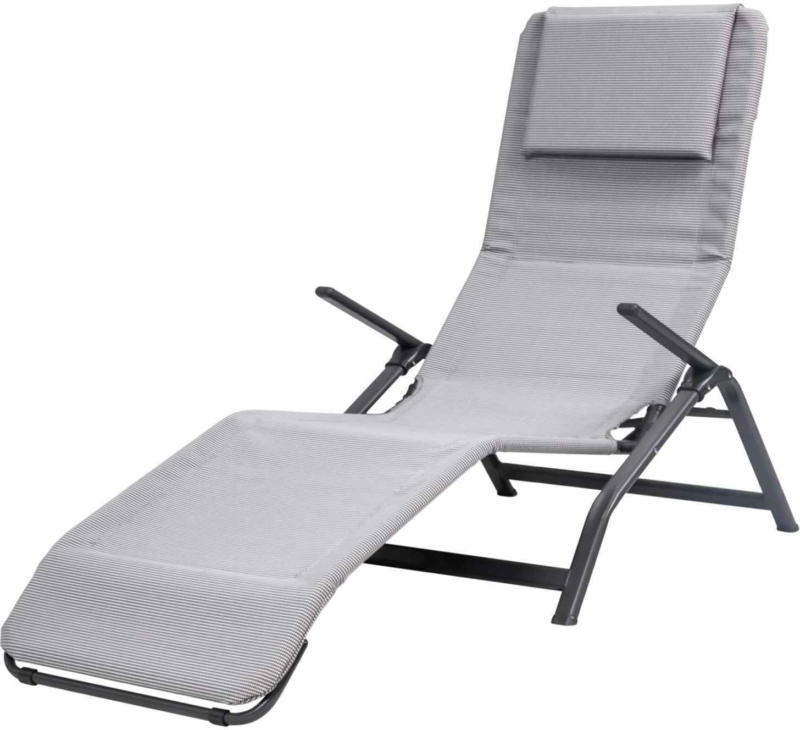 Gesundheitsliege Pasha Textilene grau-weiss -