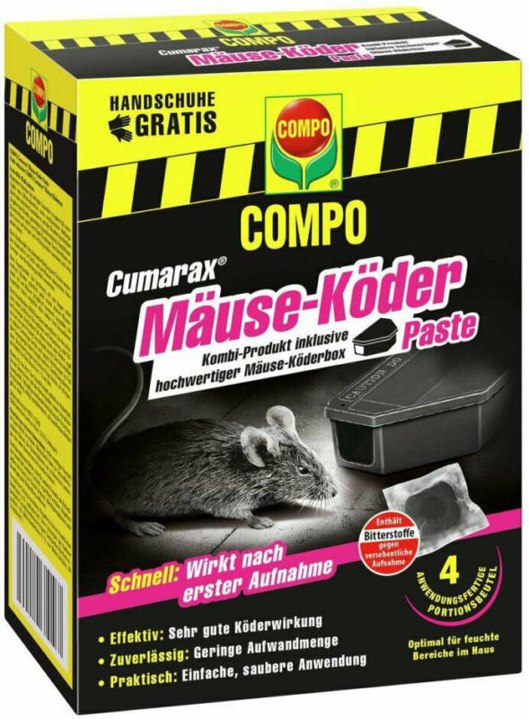 Cumarax® Mäuse-Köder Paste + Box