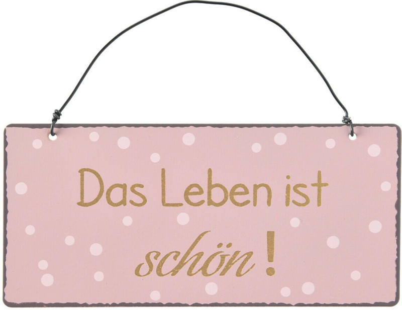 Kleines Metallschild mit Spruch (Nur online)