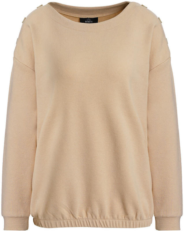 Damen Sweatshirt mit Zierknöpfen (Nur online)