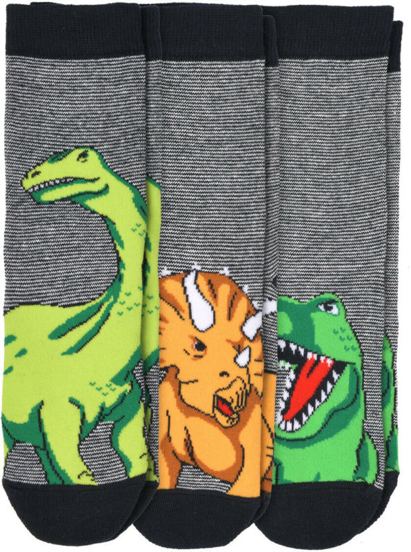 3 Paar Jungen Socken mit Dino-Motiven (Nur online)