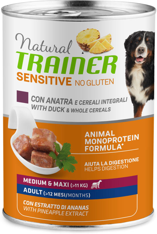 Trainer Hundefutter Sensitive No Gluten Medium&Maxi Adult Ente 400g