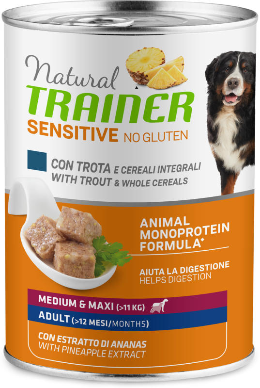 Trainer Nourriture pour chien Sensitive Plus Medium & Maxi Adult Truite 400g