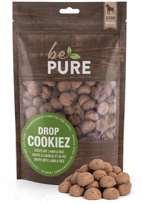 bePure Friandises pour chiens Drop Cookiez Agneau & Riz 650g