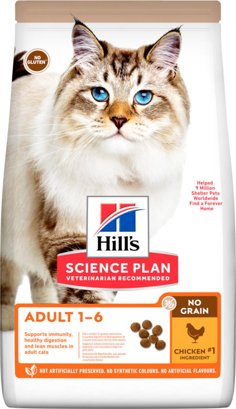 Hill's Chat Science Plan NO GRAIN Adult Nourriture pour chats Poulet 1.5kg