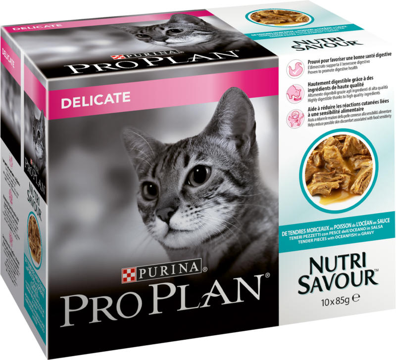 Pro Plan Nutrisavour Delicate Ozeanfisch in Sauce (4x10x85g)