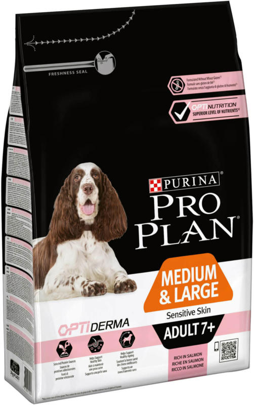 Pro Plan Dog Medium & Large Adult 7+ OPTI DERMA saumon 3kg