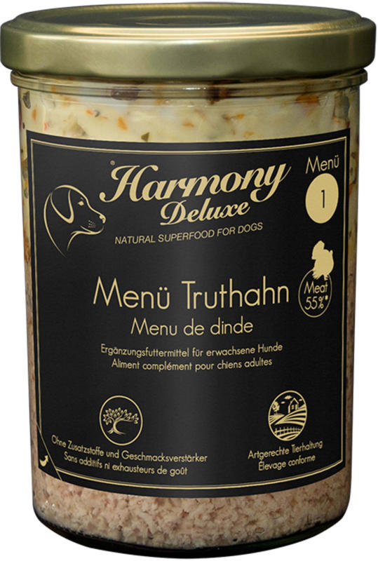 Harmony Dog Deluxe Menü Truthahn 200g