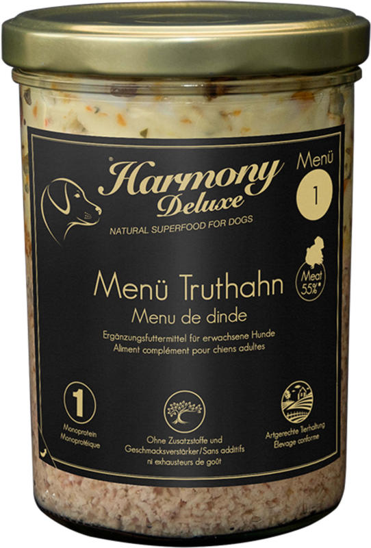Harmony Dog Deluxe Menü Pute 400g