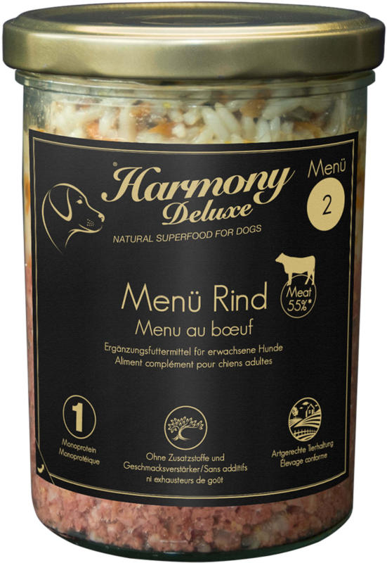 Harmony Dog Deluxe Menü Rind 400g