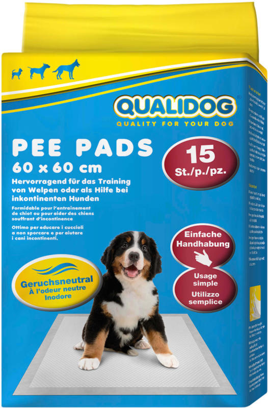 QUALIDOG Puppy Pee Pads odeur neutre 15 pièces