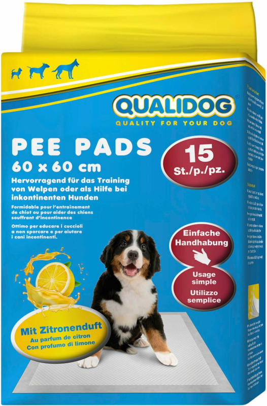 QUALIDOG Puppy Pee Pads citron 15 pièces