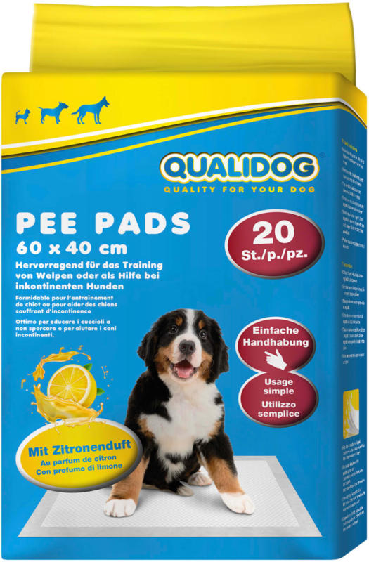 QUALIDOG Puppy Pee Pads Zitrone 20 Stück