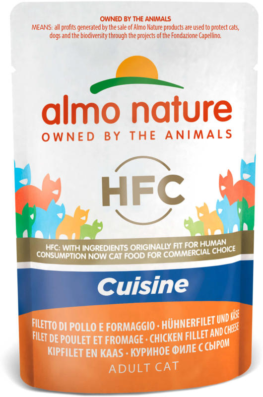 Almo Nature HFC Jelly Hühnerfilet & Käse 55g