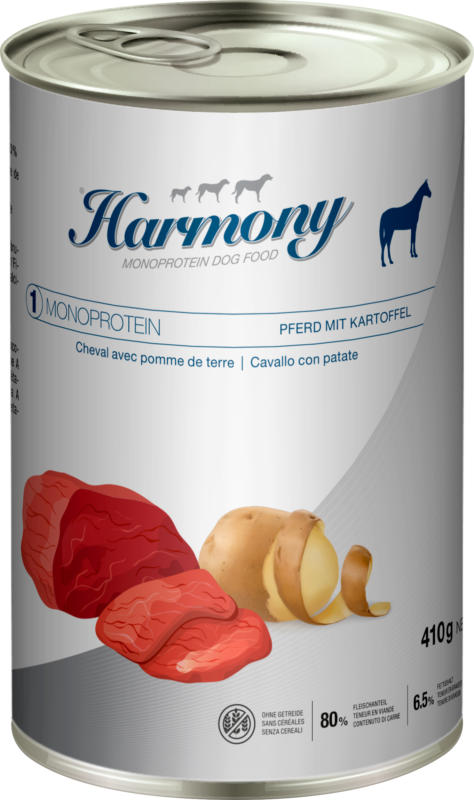 Harmony Dog Monoprotein Pferd mit Kartoffel 410g