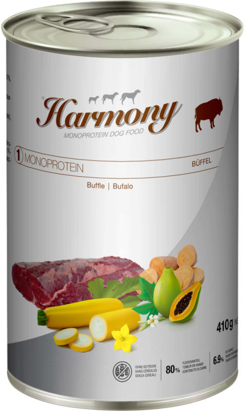 Harmony Dog Monoprotein Büffel 6x400g