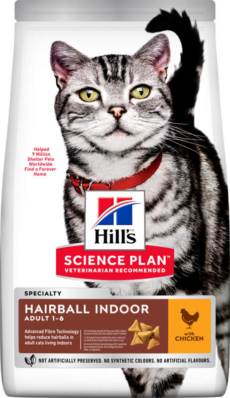 Hill's Katze Science Plan Adult Hairball & Indoor Trockenfutter Huhn - 1.5kg