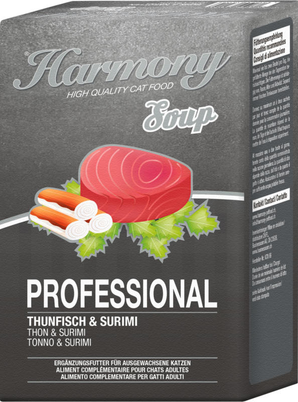 Harmony Cat Professional Katzensuppe Thunfisch & Surimi 12x4x40g