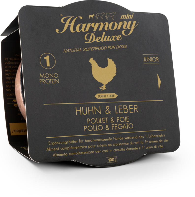Harmony Dog Deluxe Mini Junior Huhn & Leber Nassfutter 100g