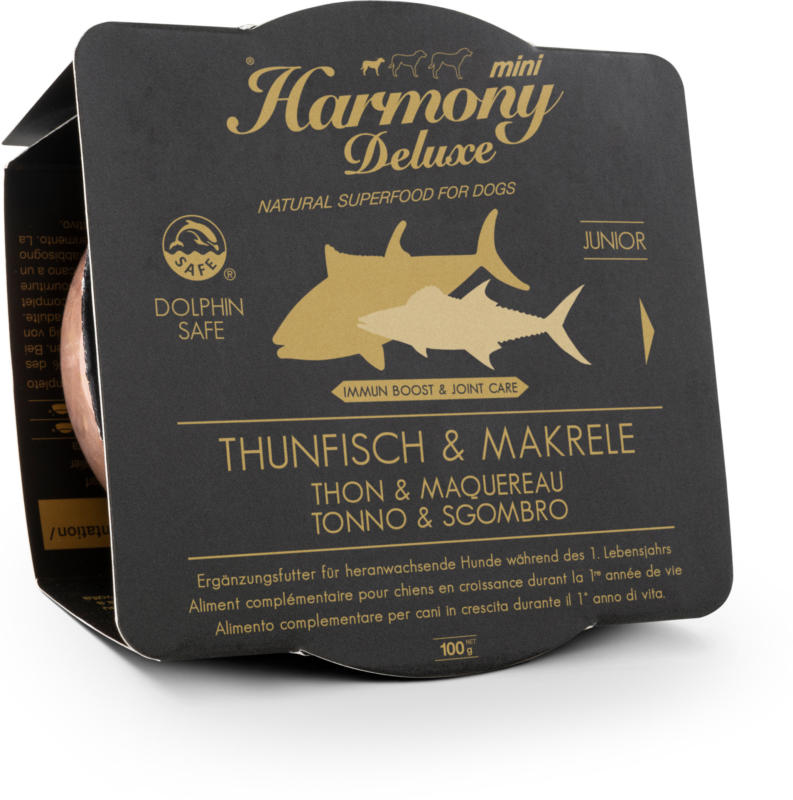 Harmony Dog Deluxe Mini Junior Thunfisch & Makrele Nassfutter 100g