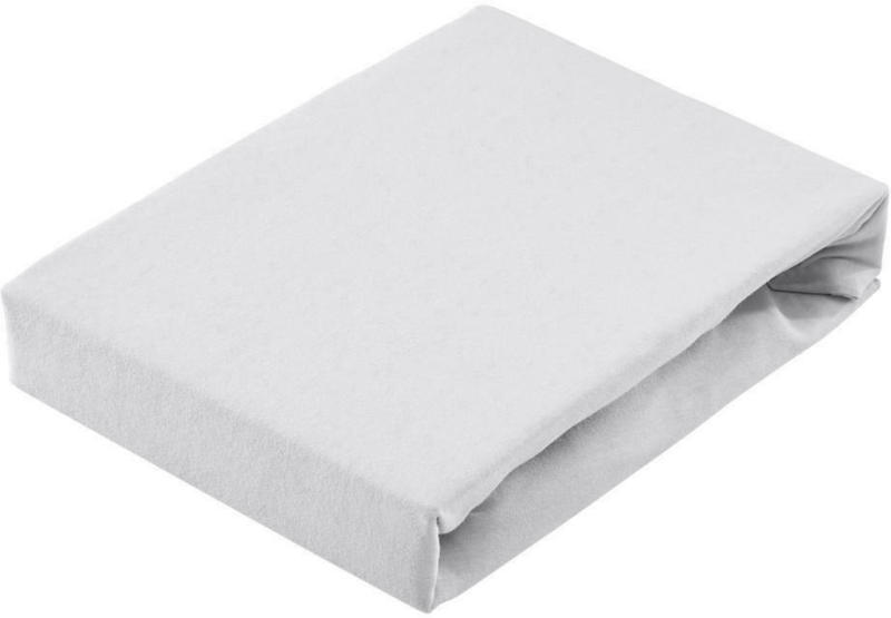 SPANNBETTTUCH Jersey Silberfarben