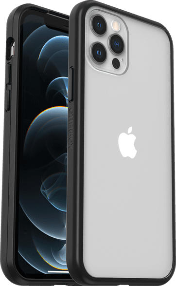 OTTERBOX React , Backcover, Apple, iPhone 12 / 12 Pro, Polycarbonat, Kunststoff, Transparent/Schwarz