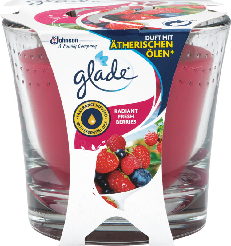 Glade Duftkerze mit Glas Radiant Fresh Berries