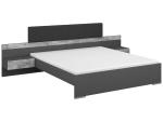 Bett PENZBERG 160x200cm Dekor grau