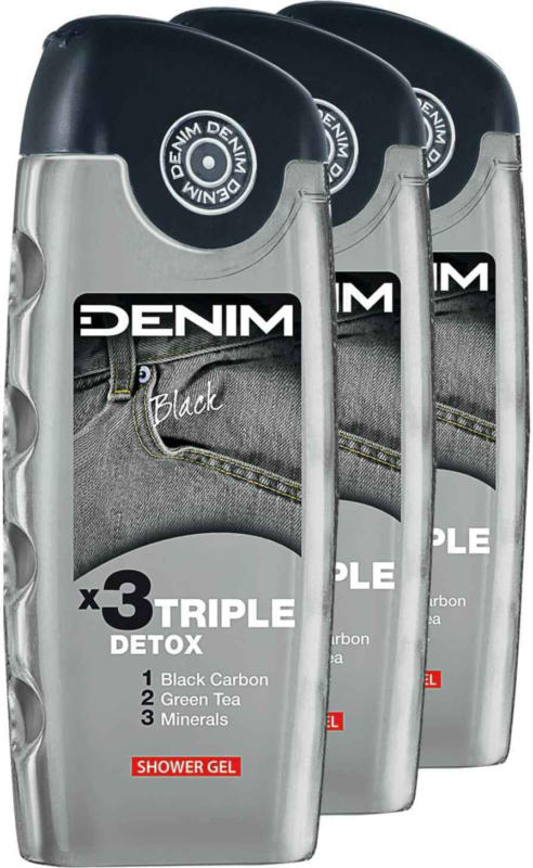 Denim Duschgel Black 3 x 250 ml -