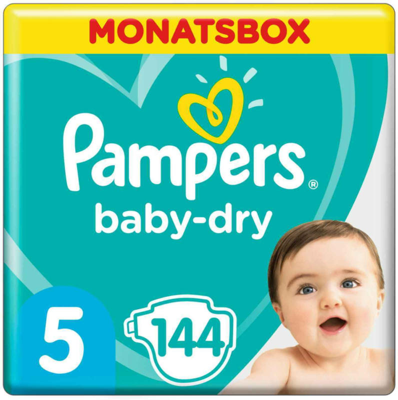Pampers Baby Dry t. 5, 11-16 kg, conf. mensile, 144 pannolini -