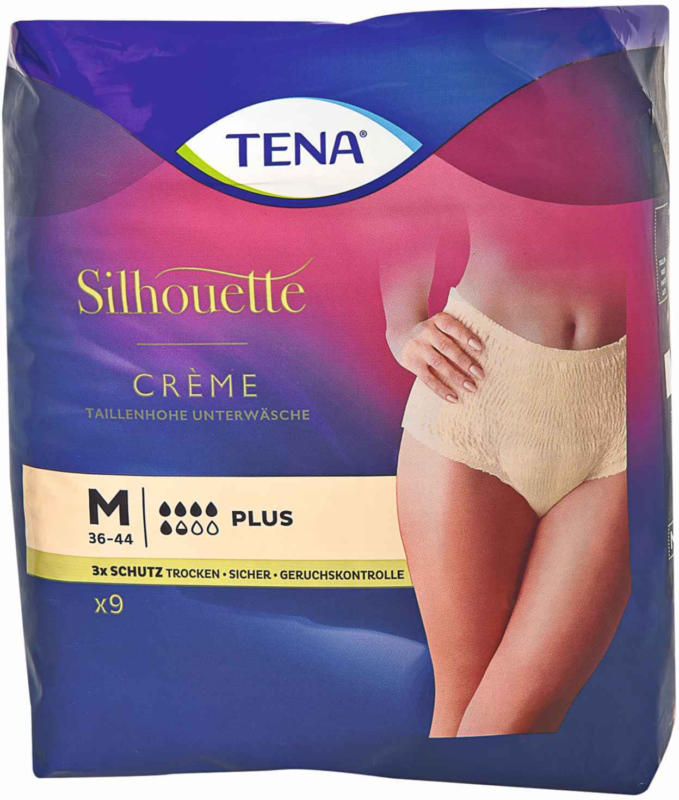 Tena Silhouette Plus Crème Biancheria intima T. M 9 pezzi -