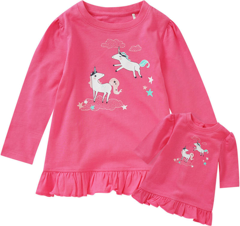 Mädchen Langarmshirt mit Puppenshirt (Nur online)