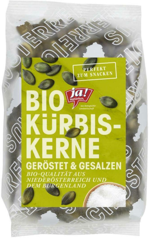 Ja! Natürlich Kürbiskerne Natur geröstet & gesalzen