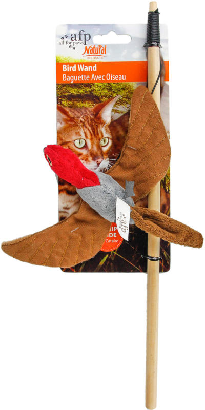 All for Paws AFP Katzenspielzeug Natural Instincts - Katzenangel fliegender Vogel assortiert