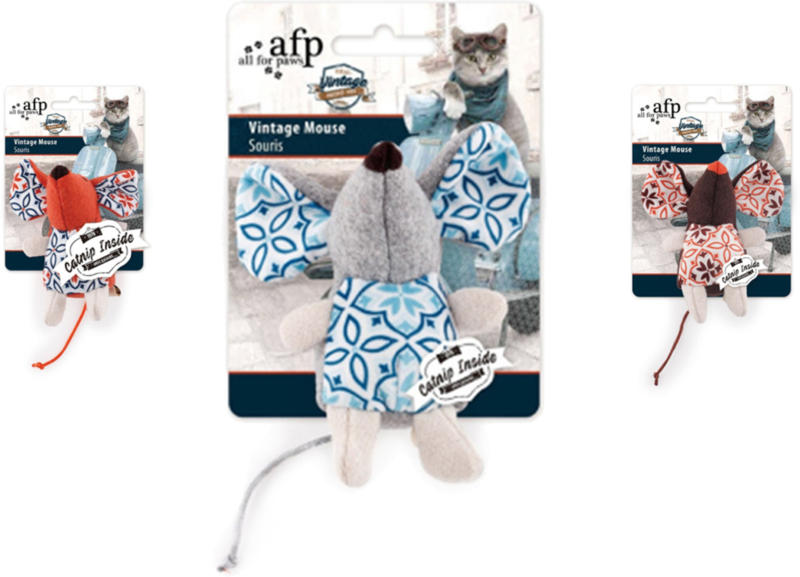 All for Paws AFP Katzenspielzeug Vintage Pet Vintage Mouse