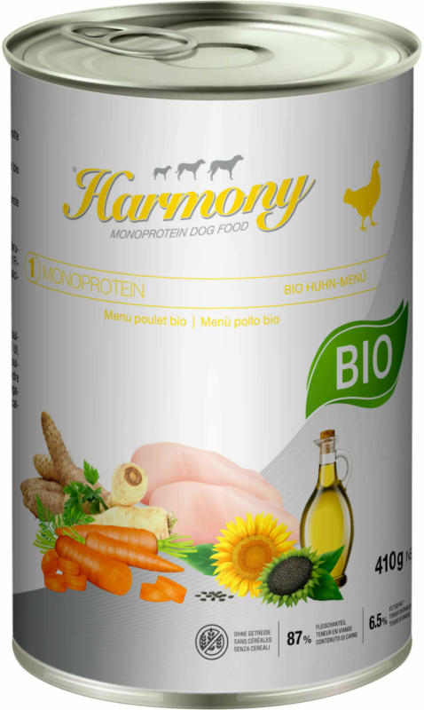 Harmony Dog Monoprotein Bio Huhn 12x410g