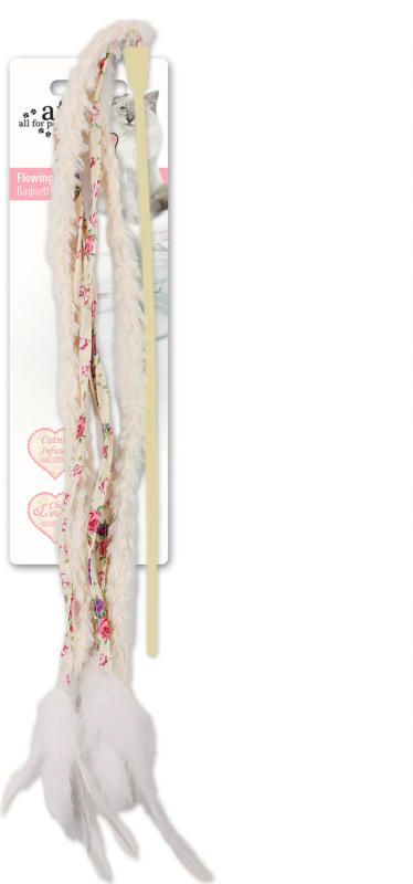 All for Paws AFP Katzenspielzeug Shabby Chic Flowing Streamer Wand