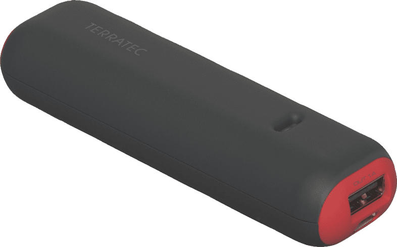 TERRATEC P1 Powerbank 2600 mAh Grau/Rot