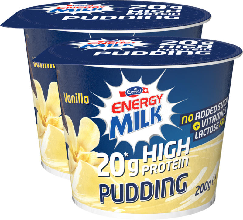 Budino ad alto contenuto proteico Emmi, Vaniglia, 2 x 200 g