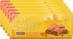 Tablette de chocolat Rayon Lait Cailler, Chocolat au lait aéré avec nougat au miel, 5 x 100 g