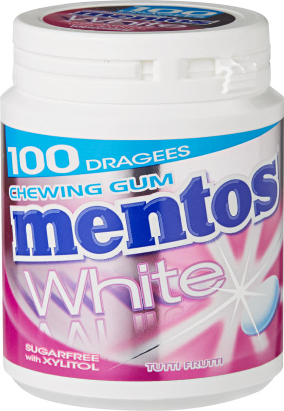 Mentos Chewing Gum White, Tutti Frutti, 150 g