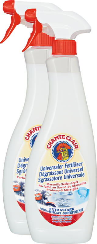 Dégraissant universel Chanteclair, ultra-efficace, parfumé au savon de Marseille, 2 x 625 ml