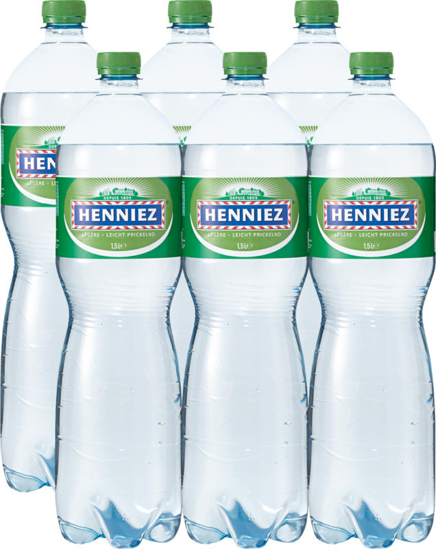 Henniez Mineralwasser Légère, mit wenig Kohlensäure, 6 x 1,5 Liter