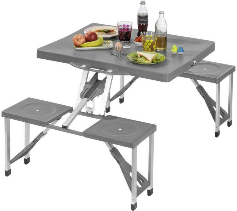 Campingtisch Set Faltbar mit Bänken + Tragegriff Maxxmee