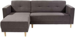 Ecksofa mit Holzfüßen Geneve, Webstoff