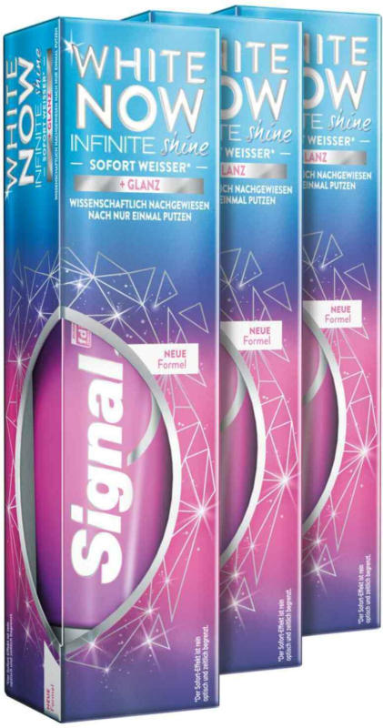 Signal Zahnpasta White Now Infinity Shine 3 x 75 ml -