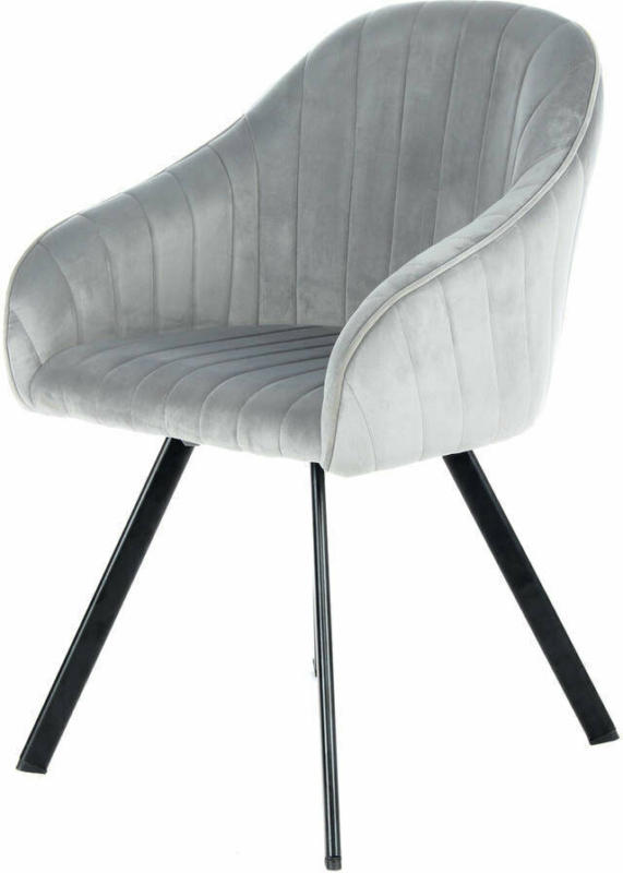 Stuhl „Jodie 125“, 2er-Set, silber