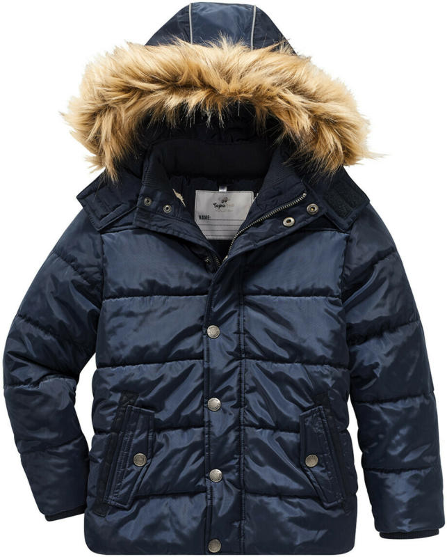 Jungen Winterjacke mit Fellimitat (Nur online)